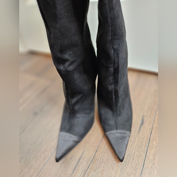 Good American The Weekend Black Suede Over The Knee Boot Size 9 - Picture 5 of 14